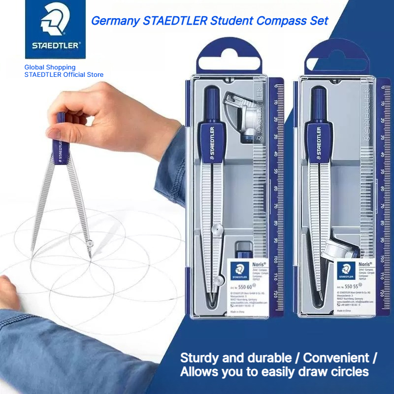 Compass Geometry Set - Compasso STAEDTLER 550 com ângulo obtuso,