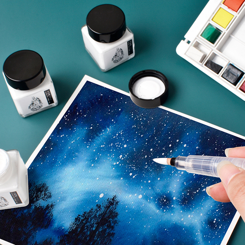 Correction Fluid White - Garrafa de tinta branca para destaque