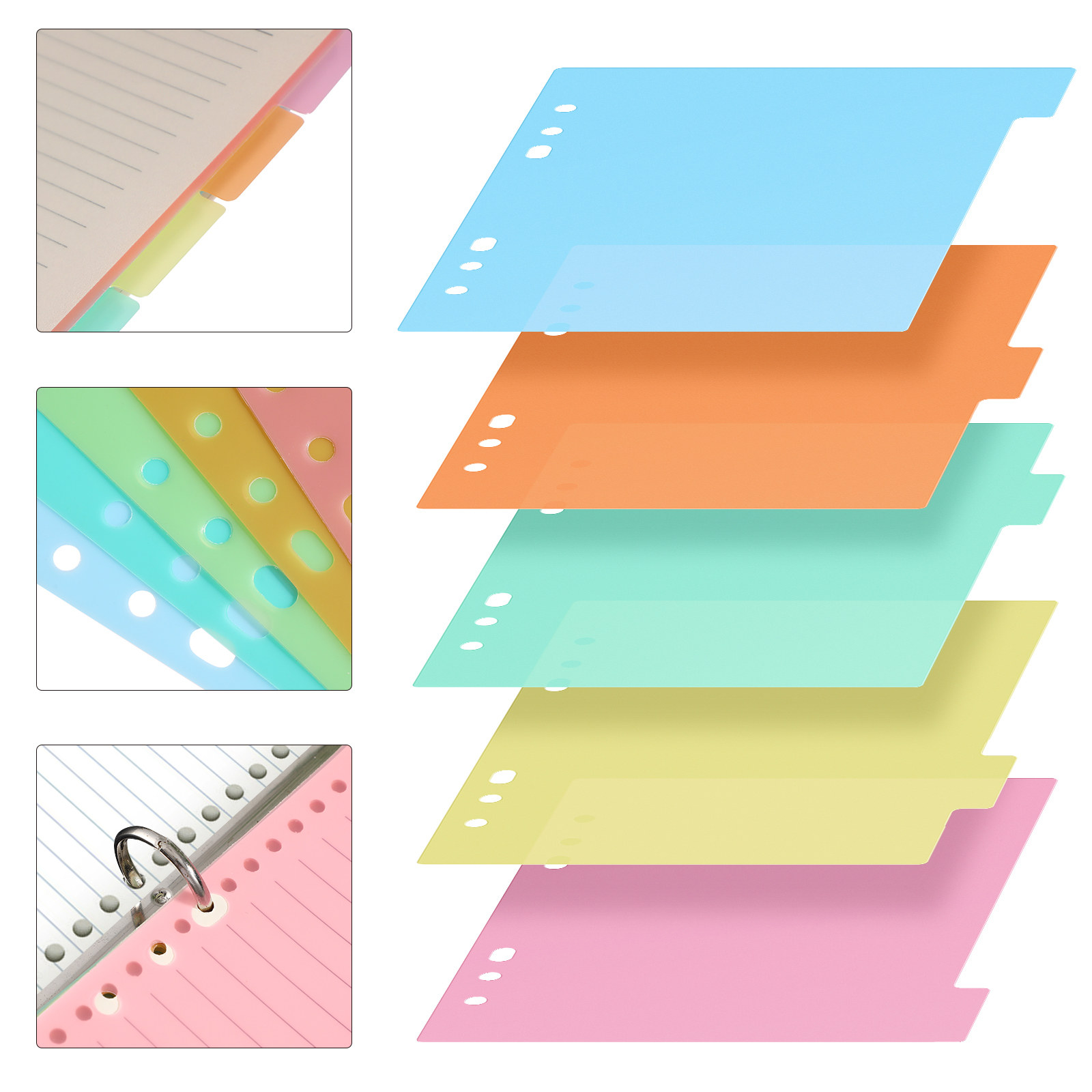 Index Tab Divider - 10 divisórias de plástico para fichário,