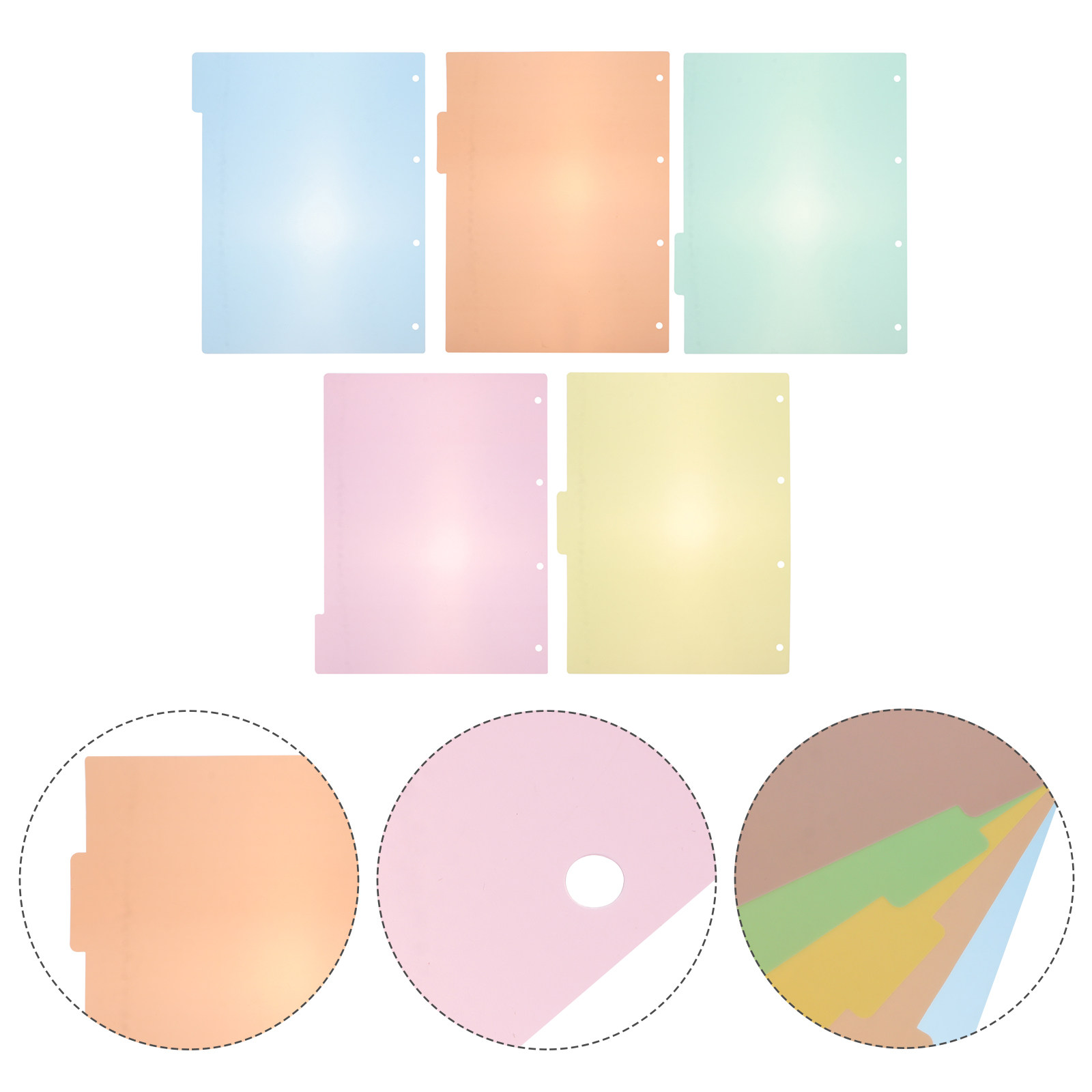 Index Tab Divider - 10 divisórias de índice de plástico