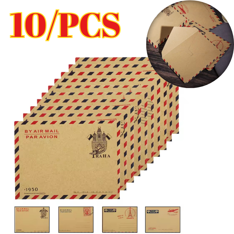 Letter Envelope Kraft - 10 unidades de papel kraft durável