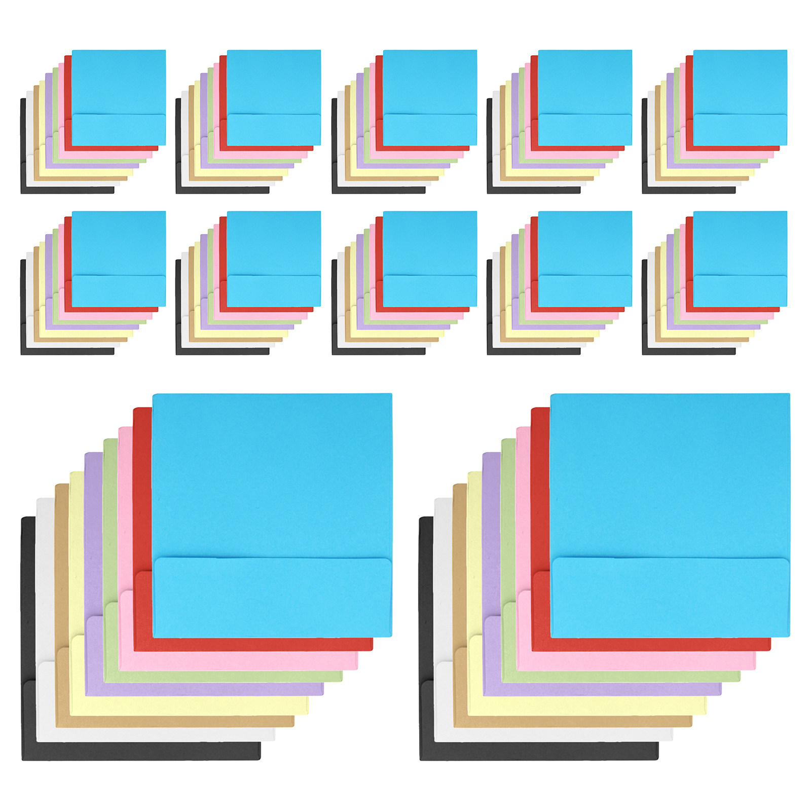 Letter Envelope Kraft - 100 unidades de envelopes de papel