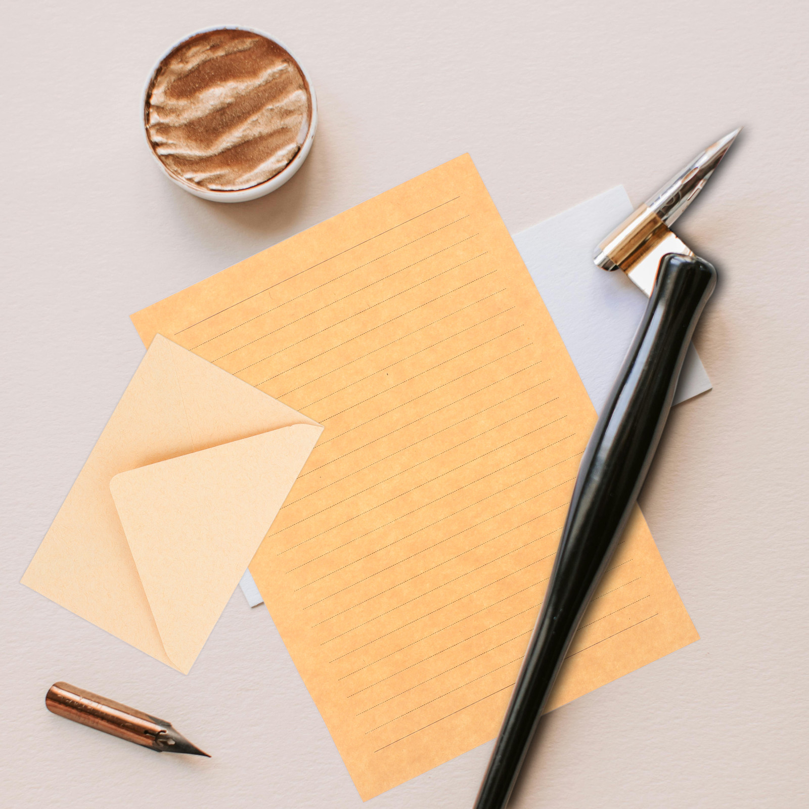 Letter Envelope Kraft - 1 conjunto de artigos para escrever