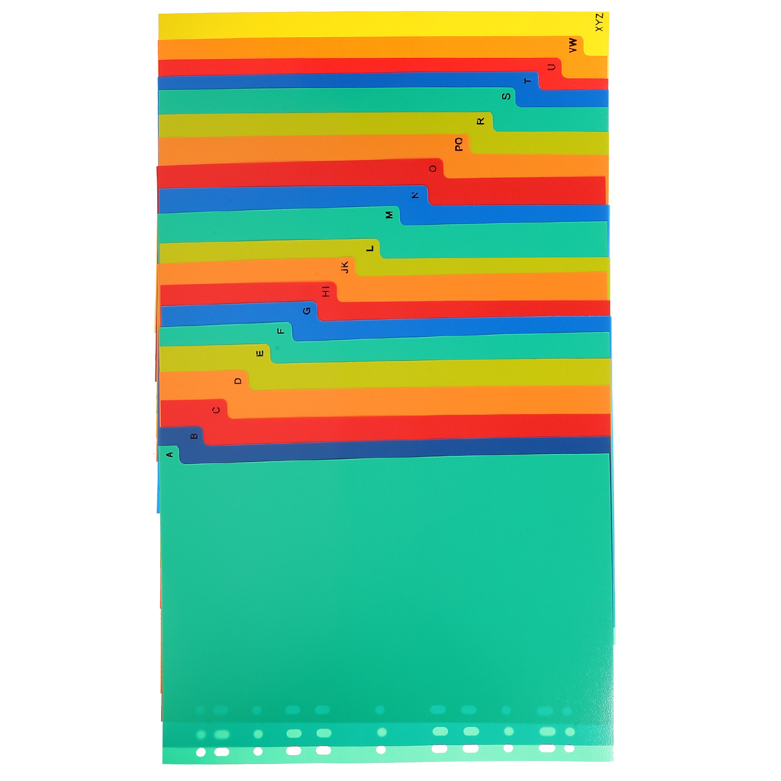 Index Tab Divider - 21 divisórias coloridas para fichários, abas