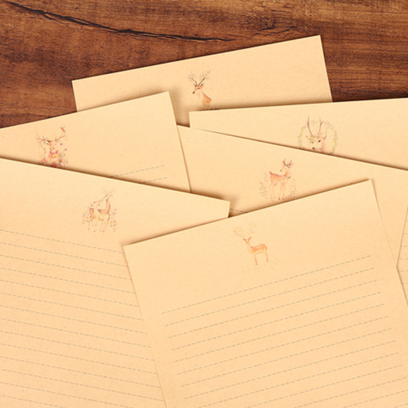 10 envelopes, 10 folhas de pap - Letter Envelope Kraft avaliação e preço