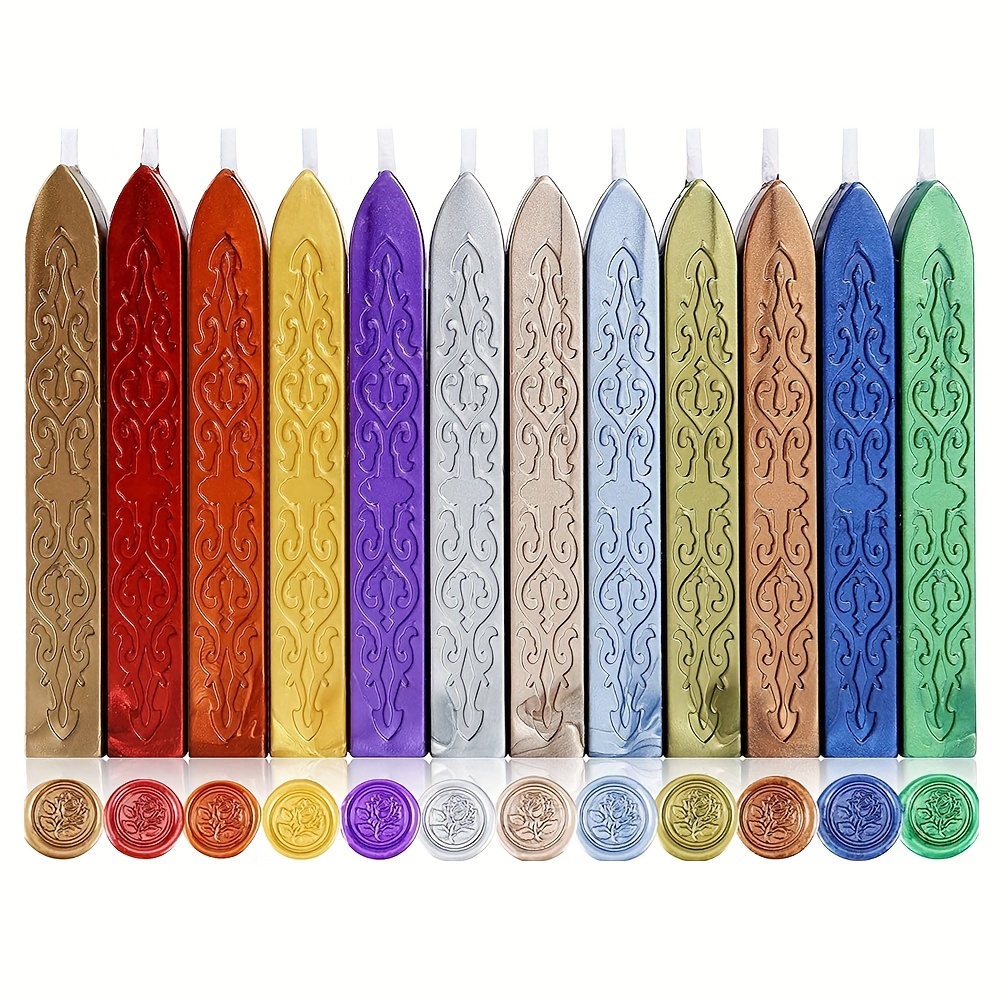 12 pçs/saco varas de cera de v - Wax Seal Stamp Kit avaliação e preço