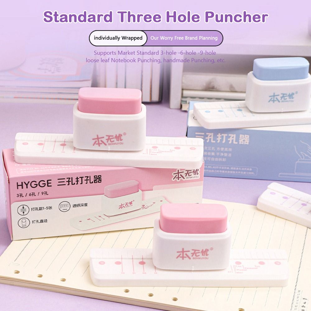 Perfurador de Papel Mini de 3  - Paper Punch 3 Hole avaliação e preço