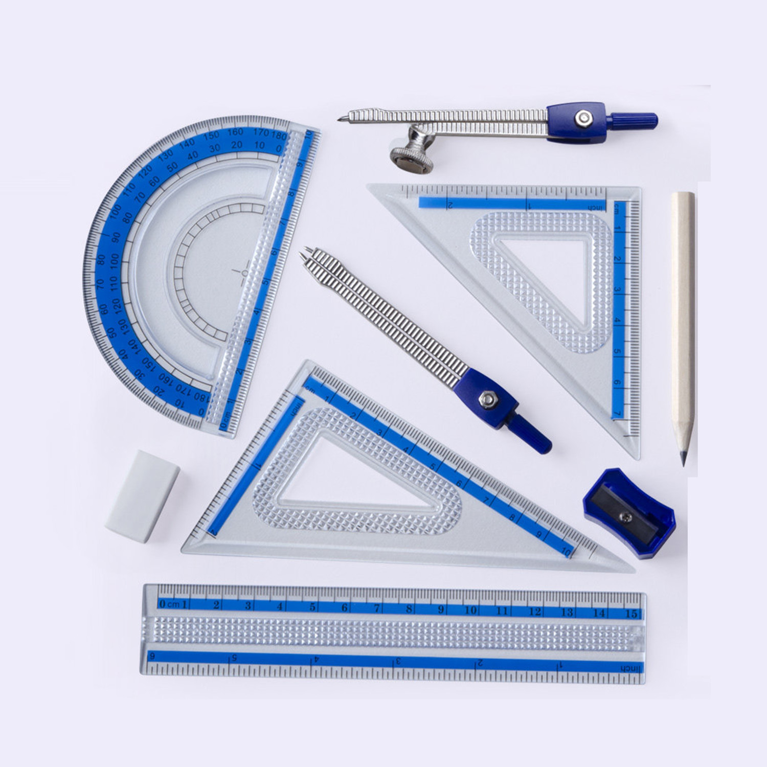 Conjunto de Matemática Geométr - Compass Geometry Set avaliação e preço