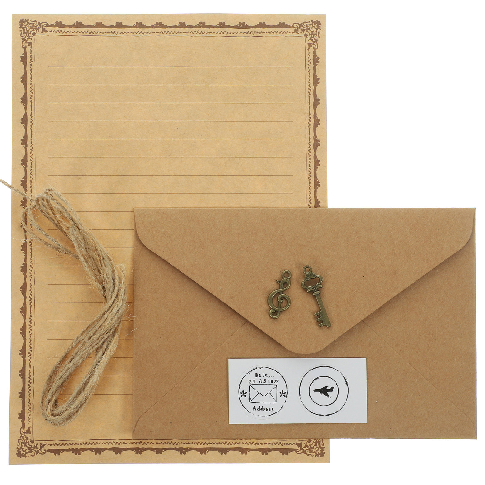 2 conjuntos de papel de escrit - Letter Envelope Kraft avaliação e preço