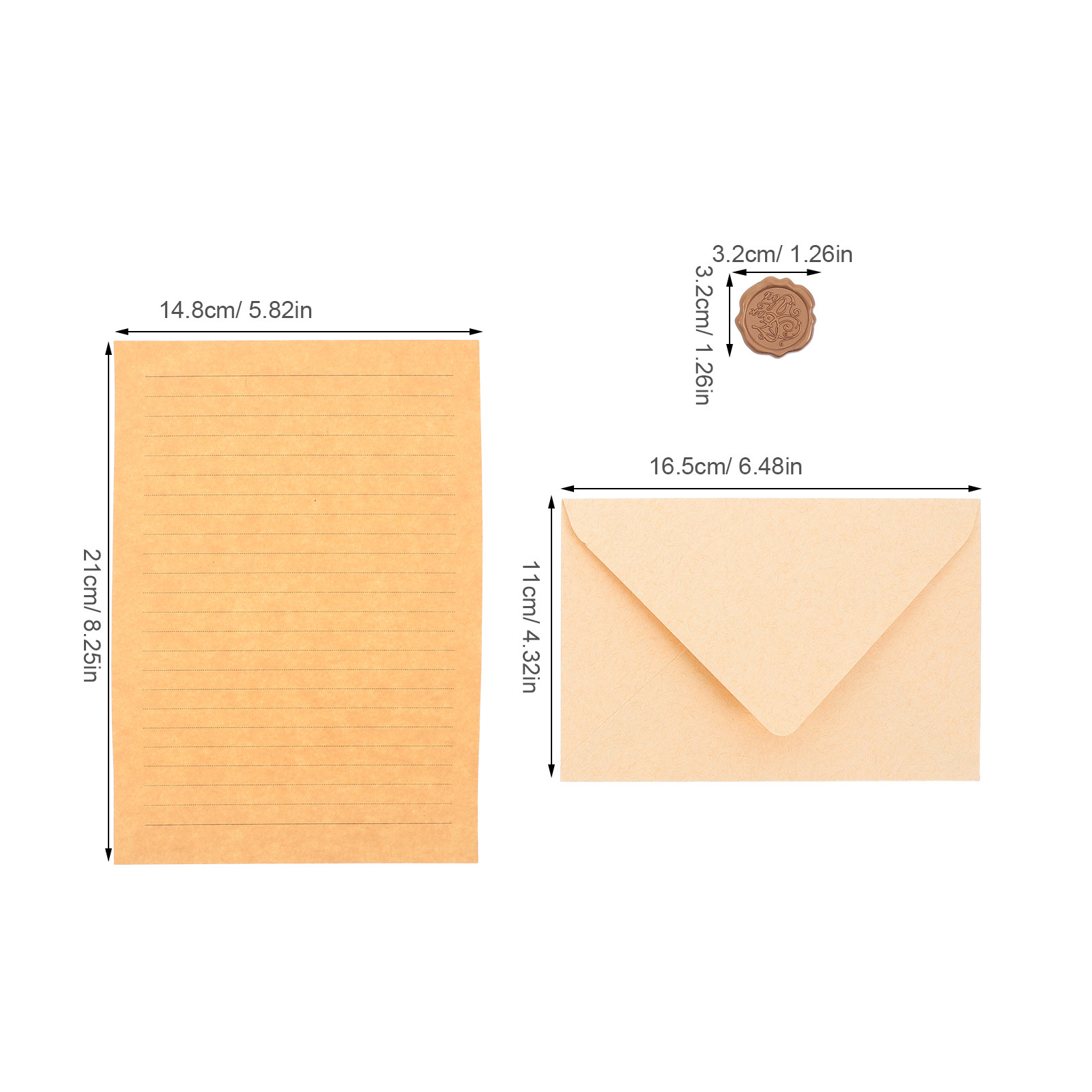 1 conjunto de artigos para esc - Letter Envelope Kraft avaliação e preço