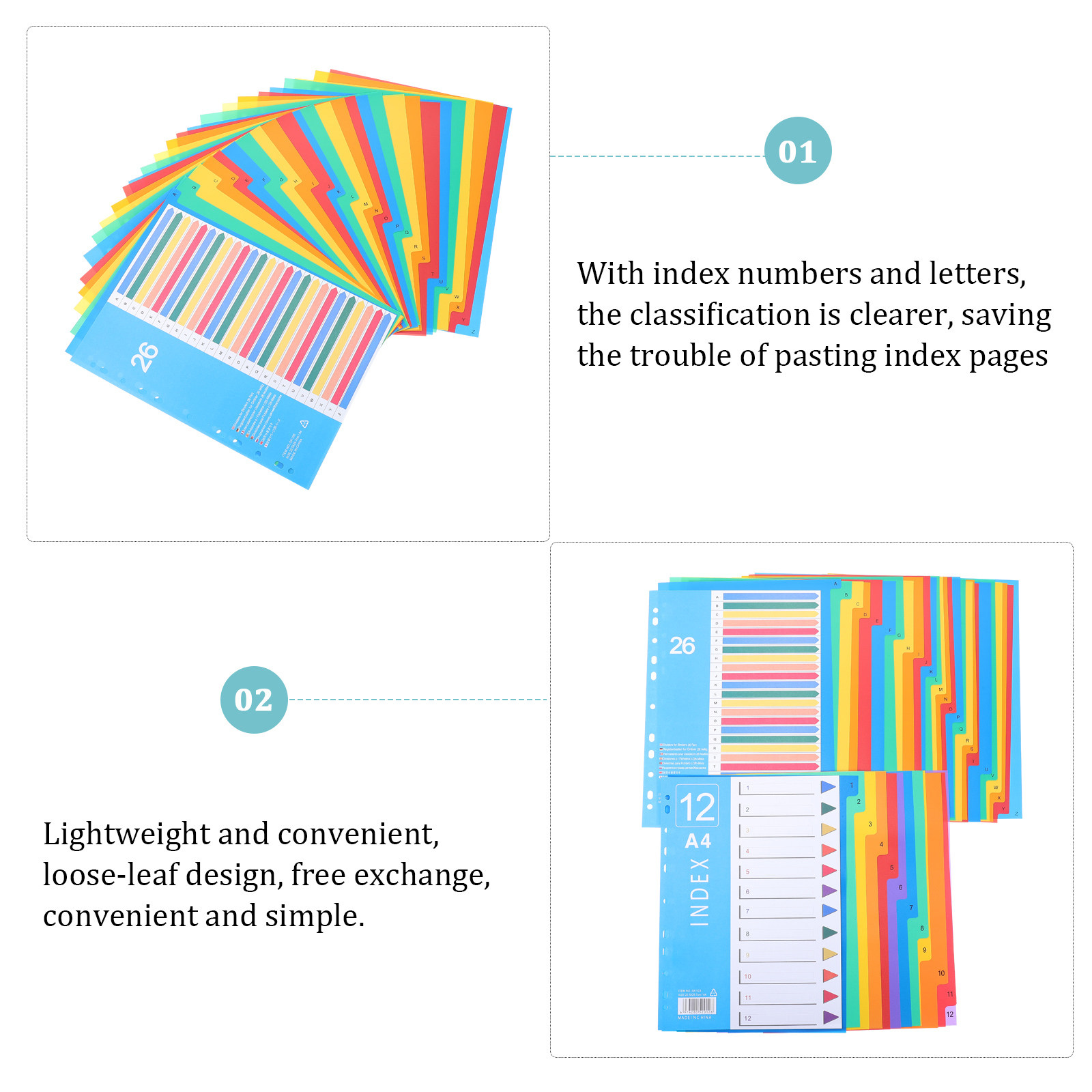 38 divisórias de índice colori - Index Tab Divider avaliação e preço